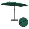 vidaXL Garten-Sonnenschirm Gr&uuml;n 385 x 209 x 244 cm Polyester