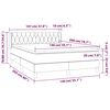 vidaXL Boxspringbett mit Matratze Dunkelblau 140x200 cm Samt