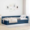 vidaXL Eckbettgestell mit Kopfteil Blau 90 cm x 190 cm Samt