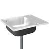 vidaXL Sp&uuml;le mit Abtropffl&auml;che Set Silbern 600x500x155 mm Edelstahl