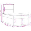vidaXL Boxspringbett mit Matratze Taupe 120x200 cm Stoff