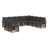 vidaXL Gartensofa-set 10 stk. 10-Sitzer Grau Poly-Rattan