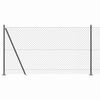 vidaXL Zaunpfosten Grau 10 x 1,2 m (40 x 40 mm Maschenweite)