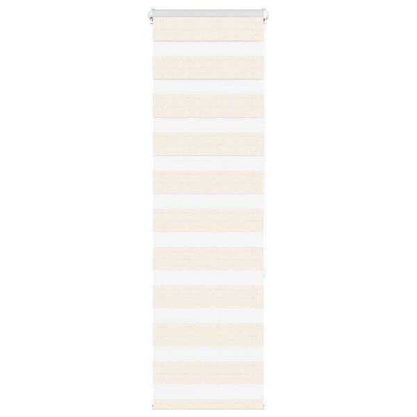vidaXL Doppelrollo Marmorbeige 40x150 cm Stoffbreite 35,9 cm Polyester
