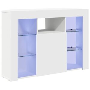 vidaXL Eck-LED-TV-Schrank 100x40x68cm Wei&szlig; Holzwerkstoff
