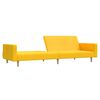 vidaXL Schlafsofa 2-Sitzer mit Fu&szlig;hocker Gelb Stoff