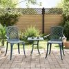 vidaXL Gartenst&uuml;hle 2 Stk. Gr&uuml;n Aluminiumguss