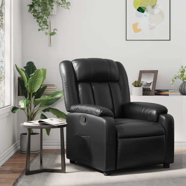 vidaXL Relaxsessel Schwarz Kunstleder