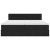vidaXL Ottoman-Bett mit Matratzen & LEDs Schwarz 160x200 cm Samt