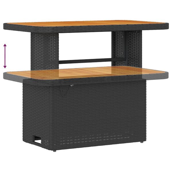 vidaXL Gartensofa-set mit Kissen 9 pcs Schwarz