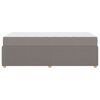 vidaXL Bettrahmen mit Matratze Taupe 90 x 200 cm Stoff
