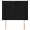 vidaXL Kopfteil mit Ohren Schwarz 93x23x118/128 cm Samt