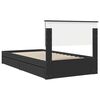 vidaXL Aufbewahrungsbett Schwarz 100 x 200 cm Holzwerkstoff