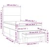 vidaXL Boxspringbett mit Matratze Schwarz 100x200 cm Stoff