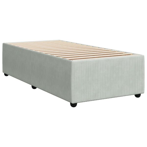 vidaXL Bettgestell ohne Matratze Hellgrau 90x200 cm Samt