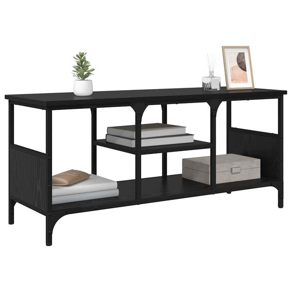 vidaXL TV-Schränk Schwarz Eichen-Optik 100 x 35 x 45 cm