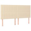 vidaXL Boxspringbett mit Matratze & LED Creme 180x200 cm Stoff