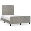 vidaXL Bettgestell ohne Matratze Hellgrau 120x200 cm Samt
