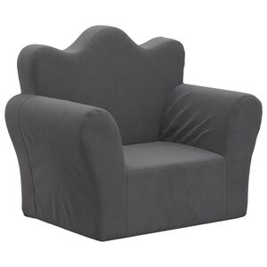 vidaXL Kindersofa Anthrazit Weich Pl&uuml;sch