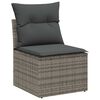 vidaXL Garten-Sofa-Set mit Kissen 9 pcs Grau 90 x 55 x 71 cm