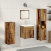 vidaXL Badezimmerm&ouml;bel-Set Wandmontiert 4 pcs Altholz Holzwerkstoff