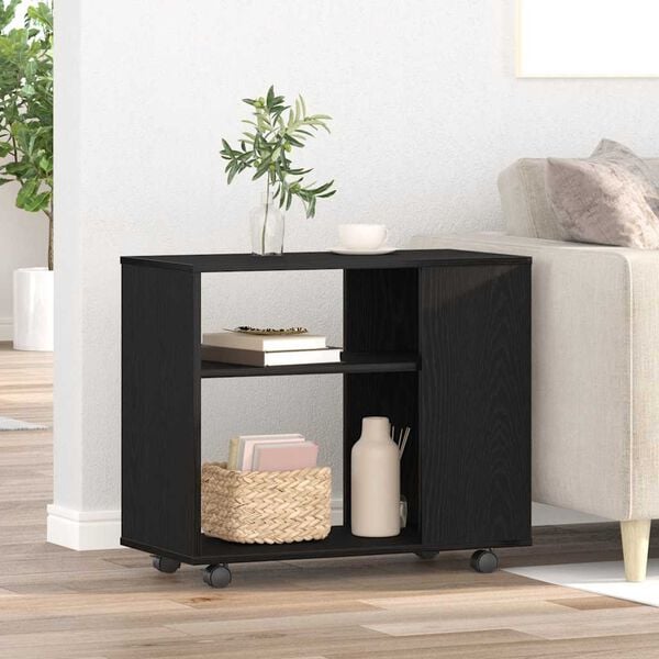 vidaXL Beistelltisch Schwarze Eiche 70 x 35 x 60 cm Holzwerkstoff
