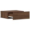 vidaXL H&auml;ngende Nachttische 2 Stk Braun Eiche 40x30x15cm Holzwerkstoff