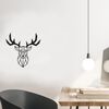 Homemania Wanddekoration Hirsch 51x51 cm Stahl Schwarz