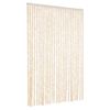 vidaXL Fliegenvorhang Beige und Wei&szlig; 118x220 cm Chenille