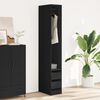 vidaXL Kleiderschrank Schwarz 30x50x200 cm Holzwerkstoff