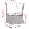 vidaXL Garten-Ecksofa mit Kissen Schwarz Poly Rattan