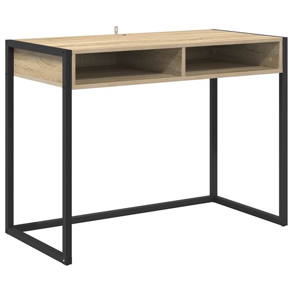 vidaXL Schreibtisch mit Speicher Sonoma 100 x 50 x 75 cm Holzwerkstoff