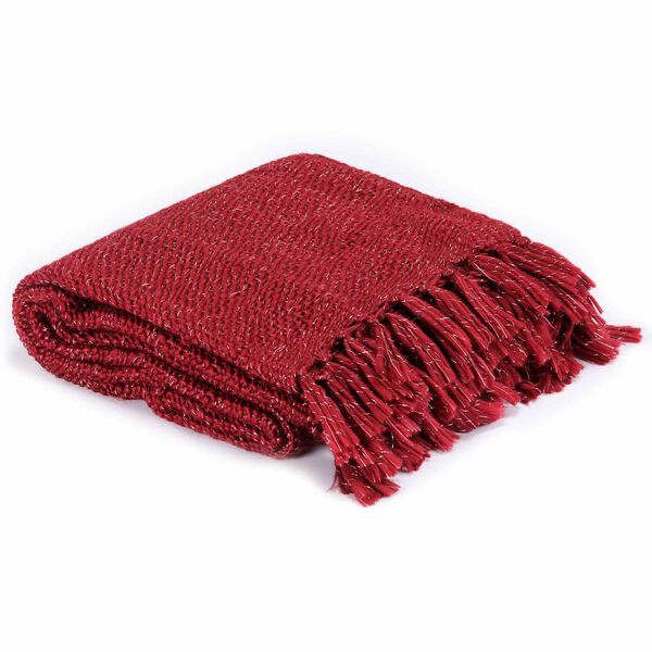 vidaXL Decke Bordeauxrot 220 x 250 cm Polyester