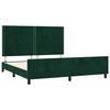 vidaXL Bettgestell ohne Matratze Dunkelgr&uuml;n 200x200 cm Samt