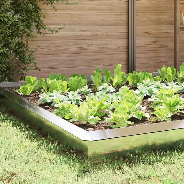 vidaXL Schneckenzauns 16 pcs Silber Edelstahl