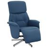 vidaXL Relaxsessel mit Fu&szlig;teil Blau Stoff