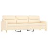 vidaXL 3-tlg. Sofagarnitur mit Kissen Creme Stoff