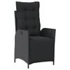 vidaXL 5-tlg. Garten-Essgruppe mit Kissen Schwarz Poly Rattan