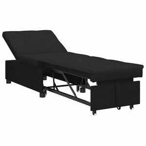 vidaXL Schlafsofa Ausziehbar Schwarz 194 x 50 x 82 cm Stoff