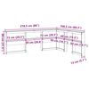 vidaXL Kopfteil mit B&uuml;cherregal L-Form Wei&szlig; 150 cm Massivholz Kiefer