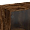 vidaXL B&uuml;cherschrank mit T&uuml;ren R&auml;uchereiche 136x37x142cm Holzwerkstoff