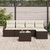 vidaXL Gartensofa-set Braun Poly-Rattan