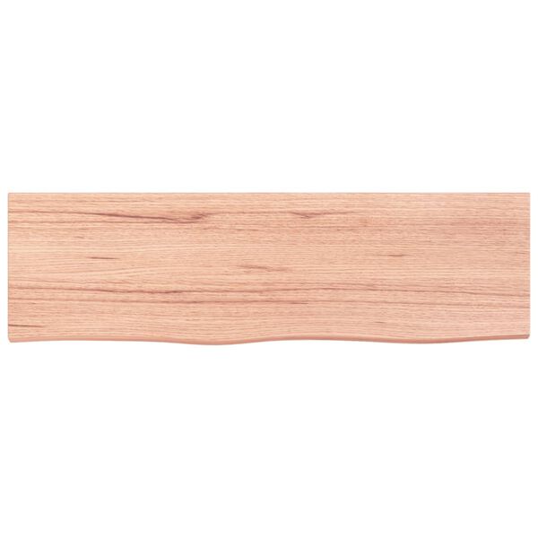vidaXL Waschtischplatte Hellbraun 100x30x(2-6) cm Massivholz Behandelt