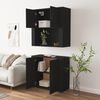 vidaXL Highboard Schwarz Holzwerkstoff