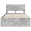 vidaXL Bettrahmen mit Kopfteil Beton Grau 120 x 123 cm Holzwerkstoff