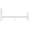 vidaXL Bettgestell mit Kopf- und Fußteil Metall Weiß 80x200 cm