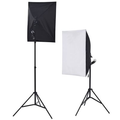 vidaXL Fotostudio-Set Softbox-Lampen, Schirm, Hintergrund, Reflektor
