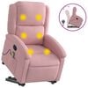 vidaXL Massagesessel mit Aufstehhilfe Rosa Samt