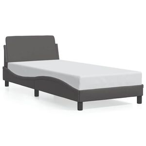 vidaXL Bettgestell "Dover" Grau 80x200 cm Kunstleder