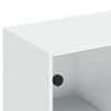 vidaXL B&uuml;cherschrank mit T&uuml;ren Wei&szlig; 136x37x142 cm Holzwerkstoff